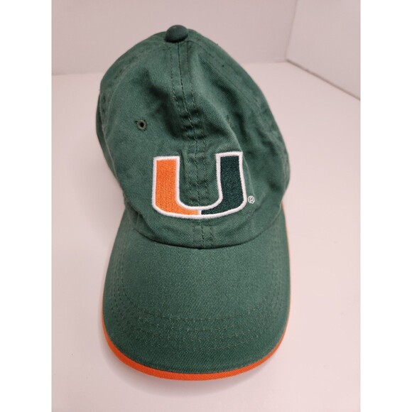 Miami Hurricanes Hat Cap Strap Back Green NCAA‎ College Football - Picture 1 of 7